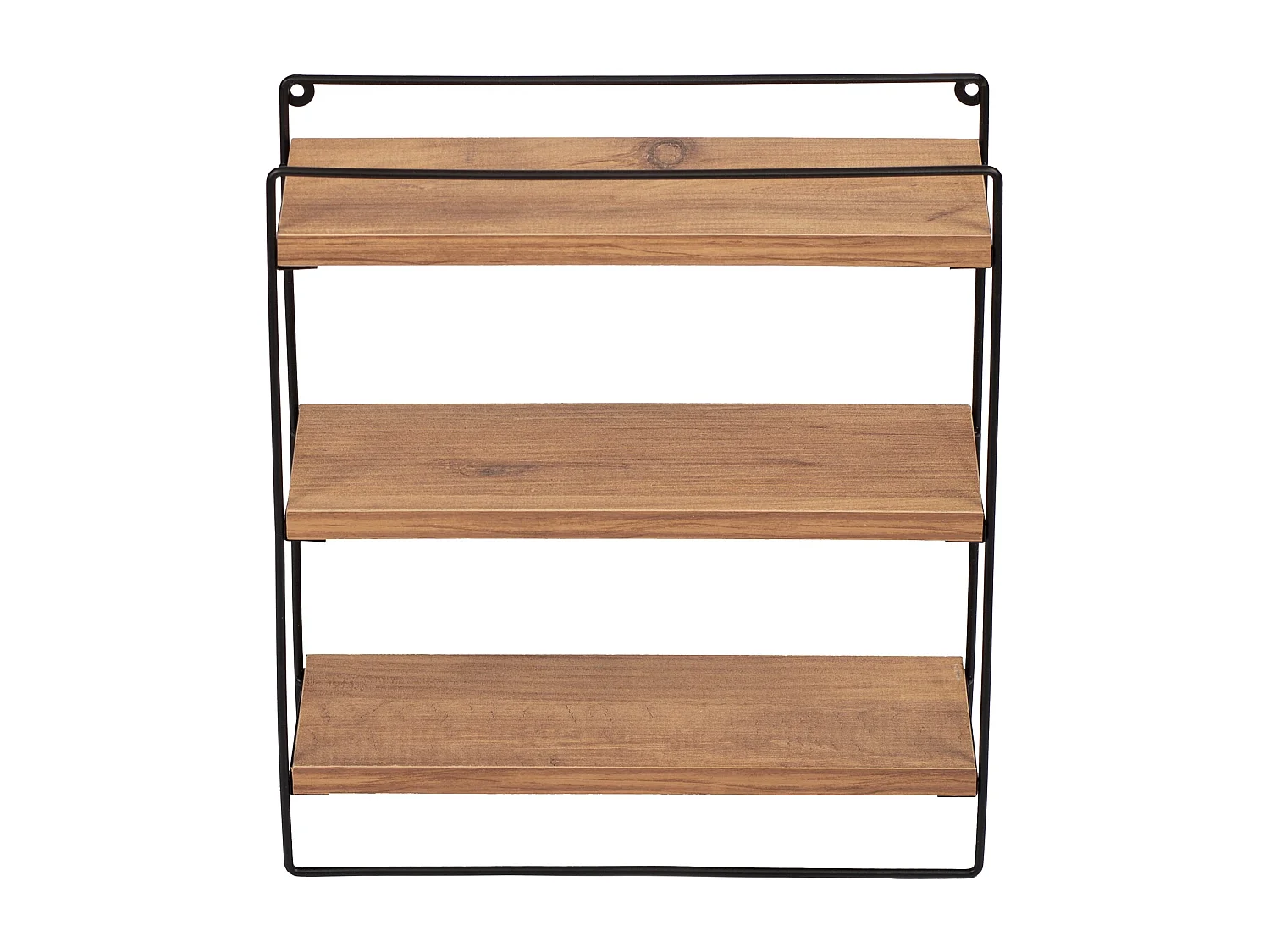 Skovbo Estante de pared de 3 niveles 43 x 37,5 x 11 cm imitación madera negra 03_0007049