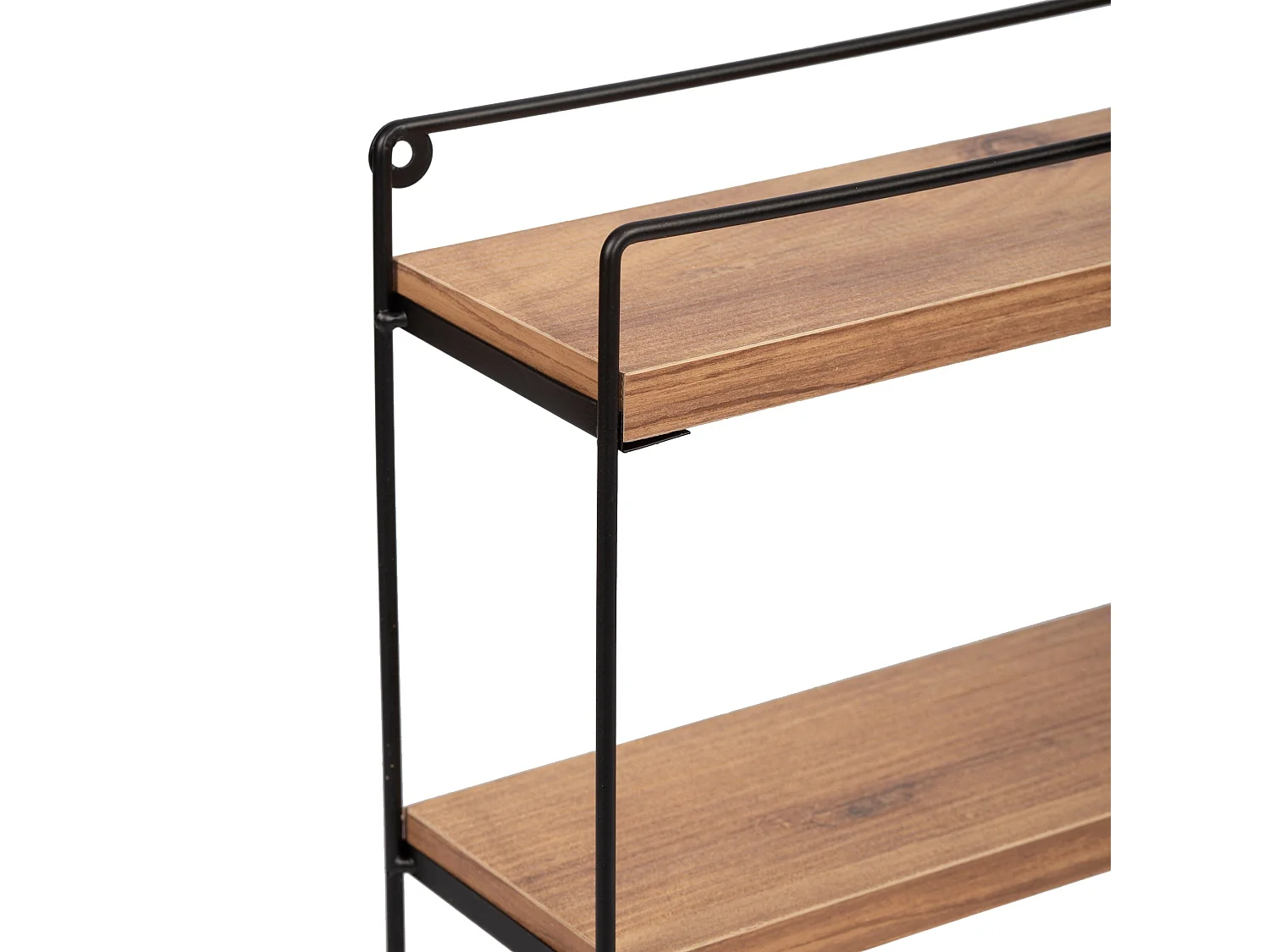 Skovbo Estante de pared de 3 niveles 43 x 37,5 x 11 cm imitación madera negra 03_0007049