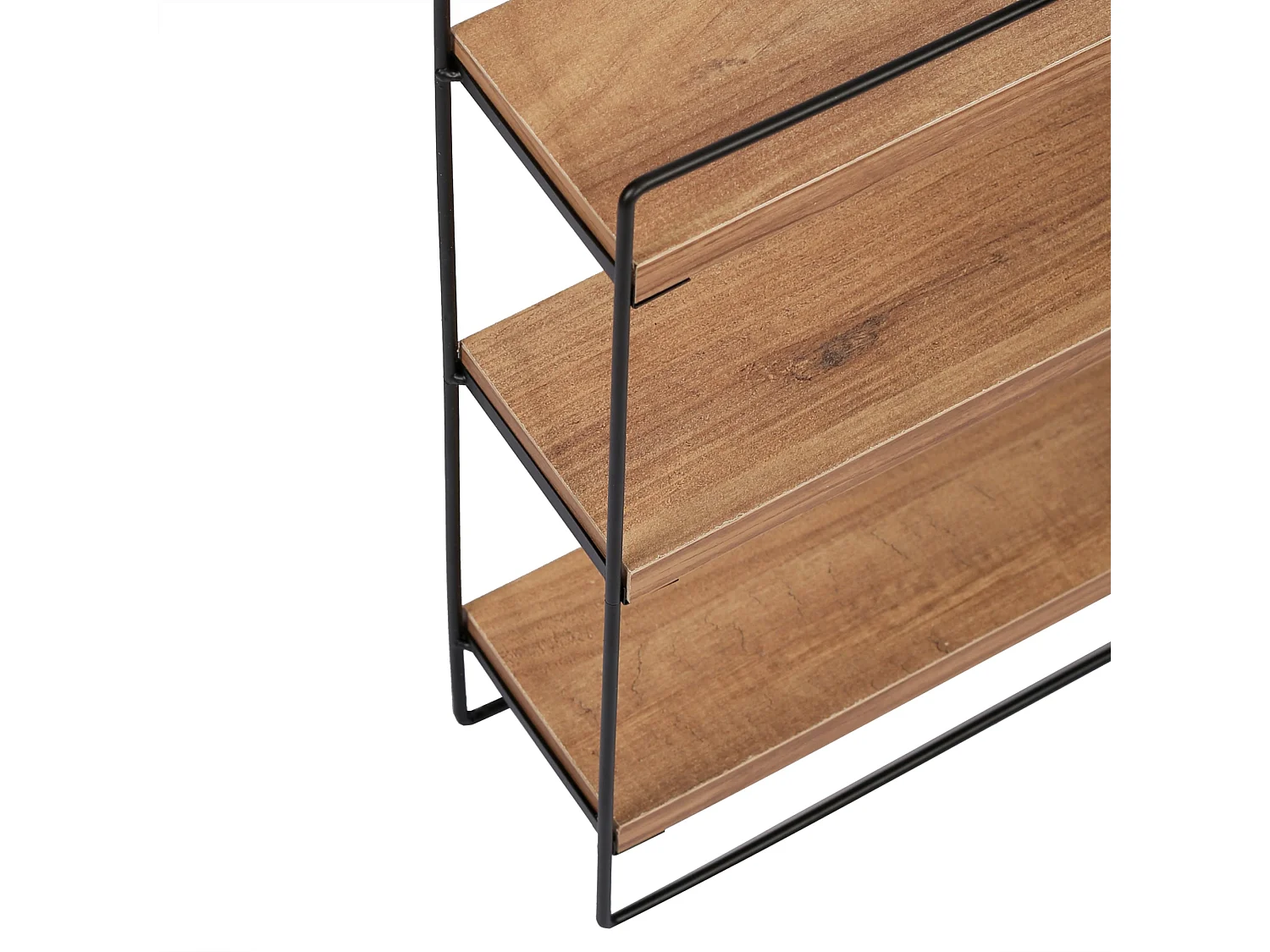 Skovbo Estante de pared de 3 niveles 43 x 37,5 x 11 cm imitación madera negra 03_0007049