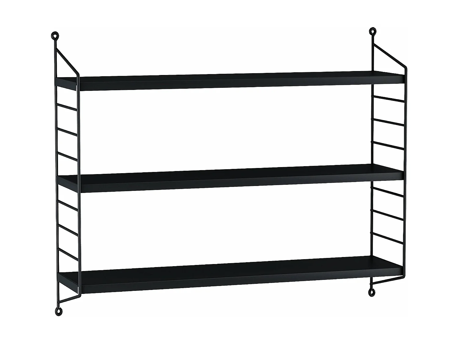 Étagère murale à 3 noire 60 x 15 x 50 cm 03_0007058