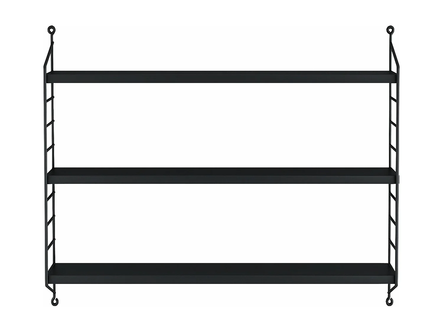 Étagère murale à 3 noire 60 x 15 x 50 cm 03_0007058