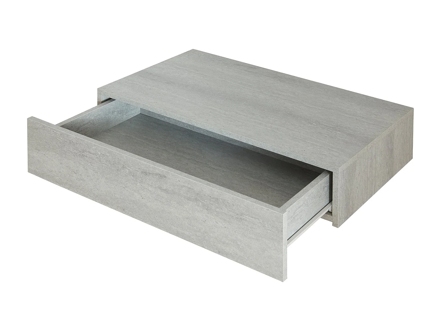 Prateleira de parede com gaveta integrada 60 x 35 x 12 cm efeito concreto 03_0007015