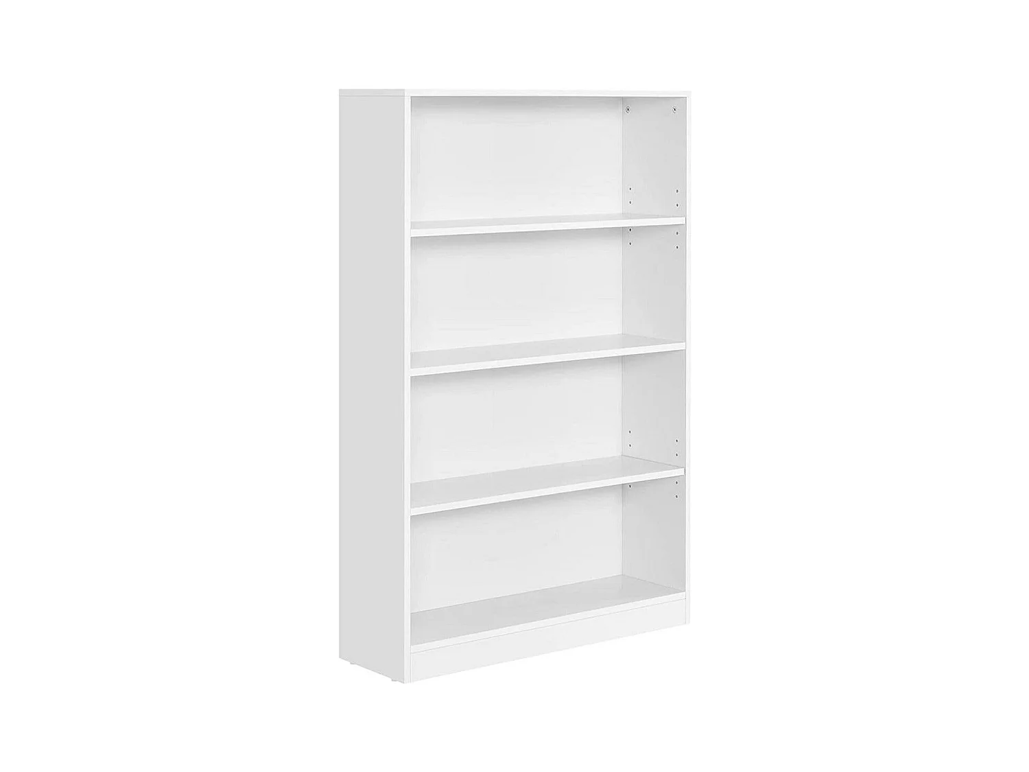 Libreria Mobile a 4 Ripiani con Ripiani Regolabili in Altezza per Soggiorno Camera da Letto Ufficio 80 x 24 x 121,5 cm Bianco 12_0003484