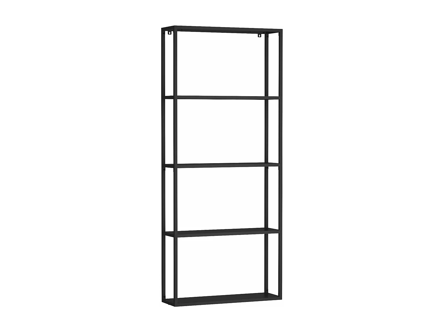 Elegante prateleira de parede em aço 140 x 60 x 18 cm preta 03_0007034