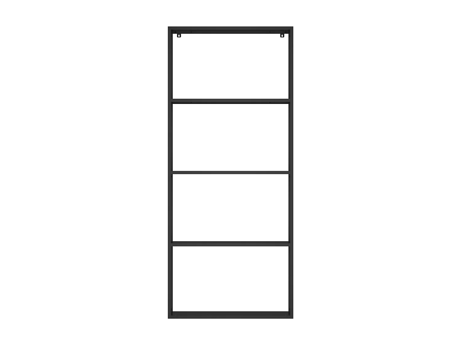 Elegante prateleira de parede em aço 140 x 60 x 18 cm preta 03_0007034