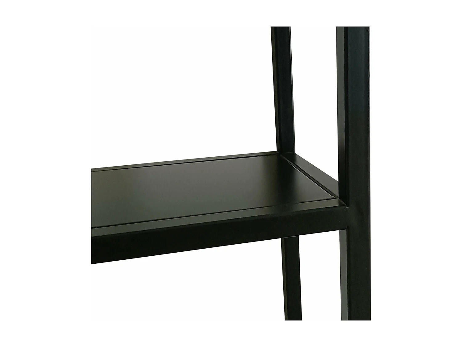 Elegante prateleira de parede em aço 140 x 60 x 18 cm preta 03_0007034
