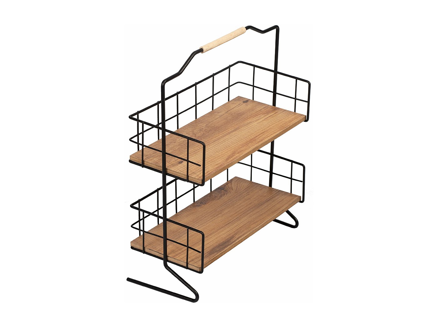 Mensola Bagno 2 Ripiani Con Portarotolo | Piastra In Legno E Ganci | Bianco | Senza Fori