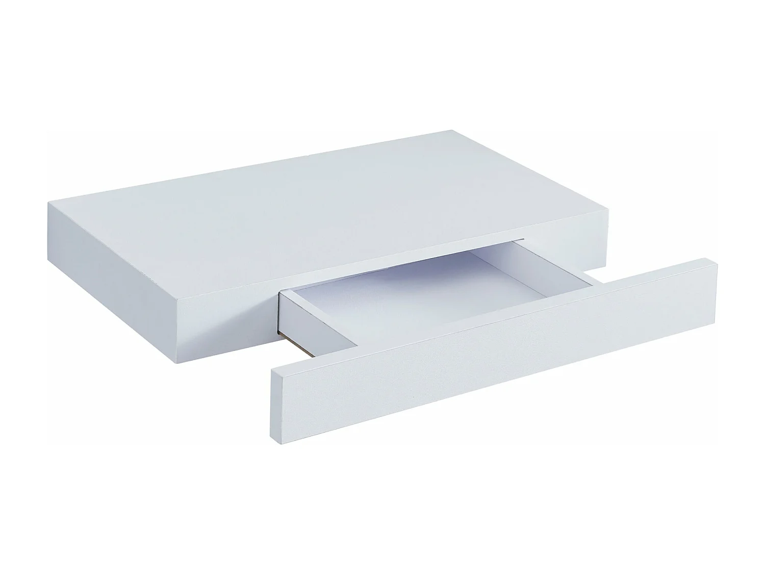 Mensola a muro con cassetto 40 x 25 x 5 cm bianco 03_0007010