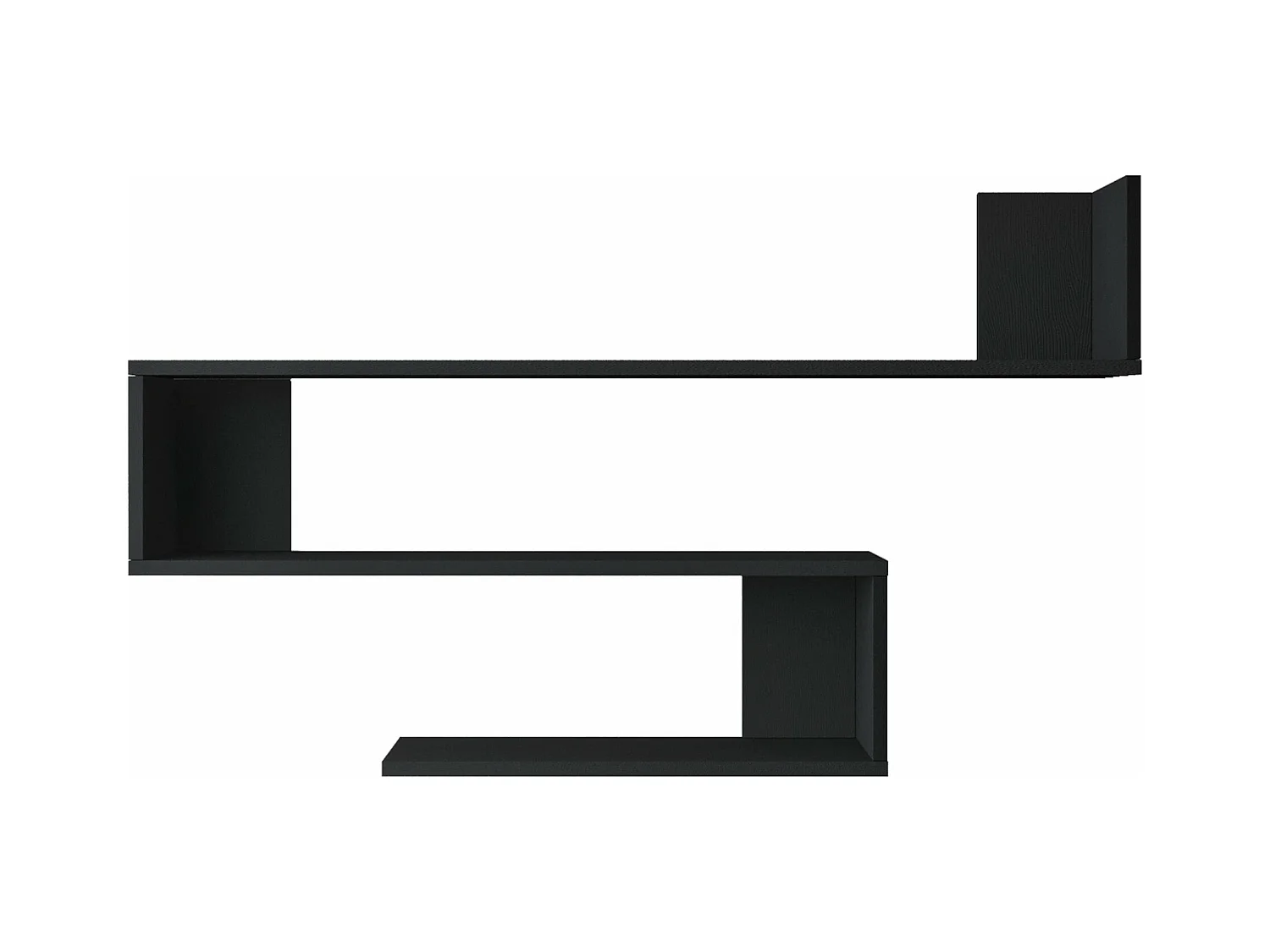 Étagère murale à 3 noire 120 x 14.5 x 71.5 cm 03_0007043