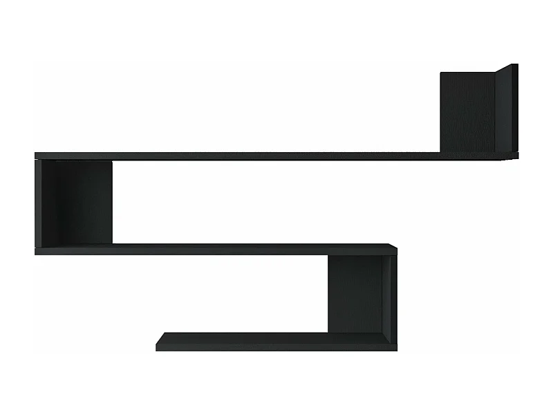 Étagère murale à 3 noire 120 x 14.5 x 71.5 cm 03_0007043