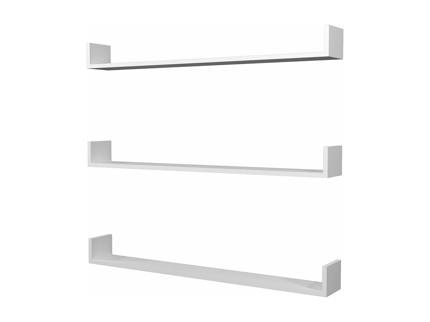 Lot de 3 étagères blanche 120 x 15 x 12 cm 03_0007076