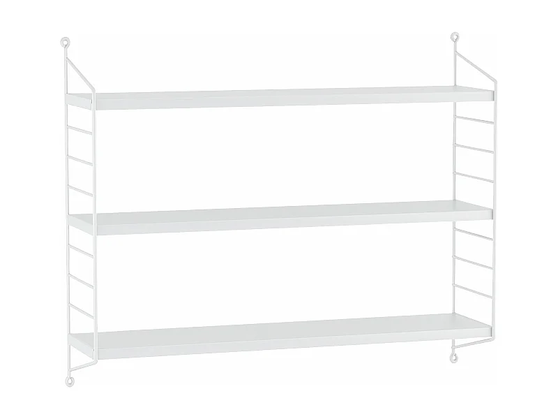 Prateleira de parede com 3 níveis modulares 50 x 60 x 15 cm branco mate 03_0007052