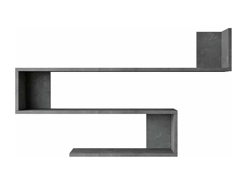 Prateleira de parede de 3 níveis 715 x 120 x 145 cm efeito concreto 03_0007040