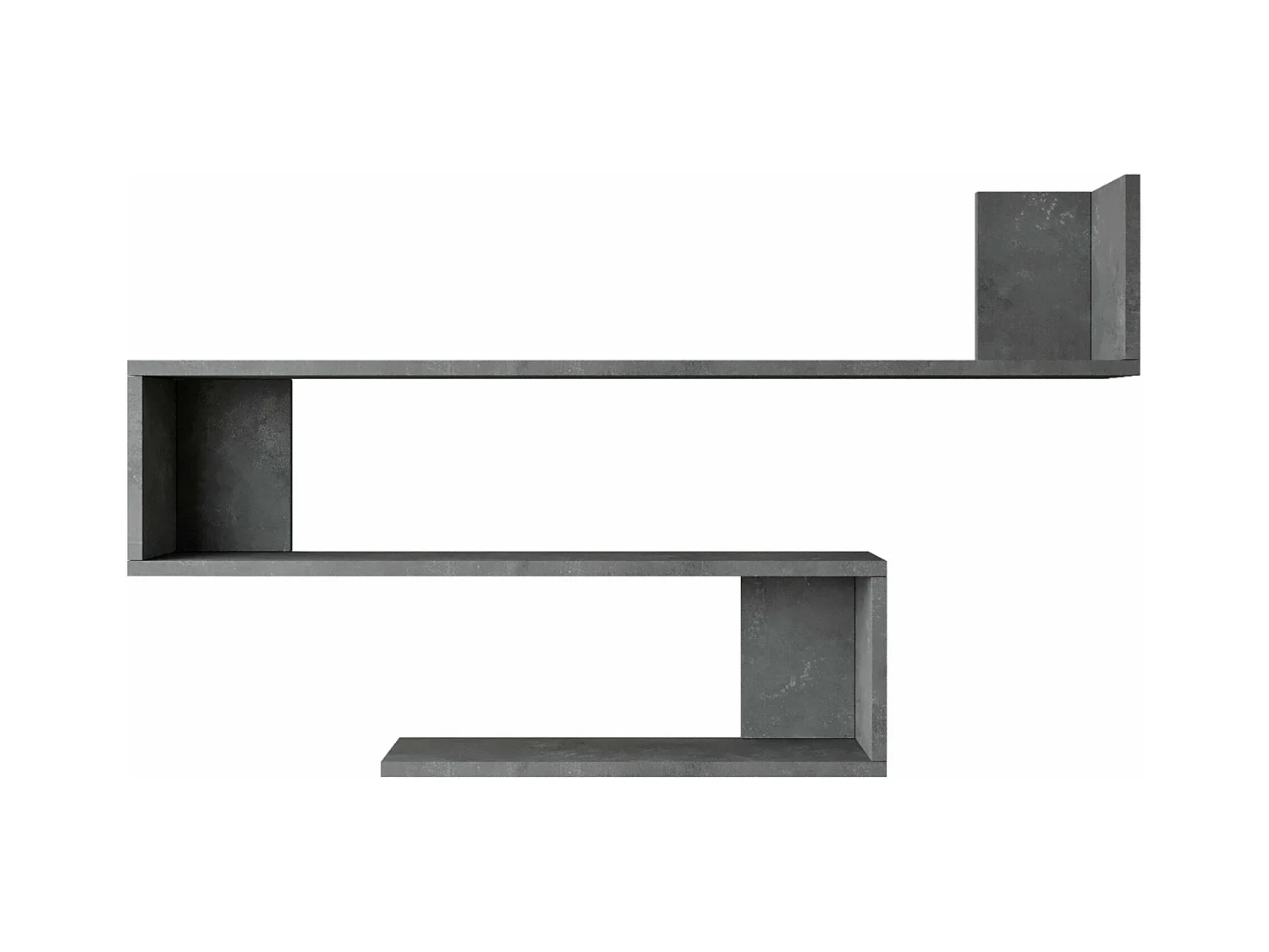 Mensola da parete a 3 livelli 715 x 120 x 145 cm effetto cemento 03_0007040