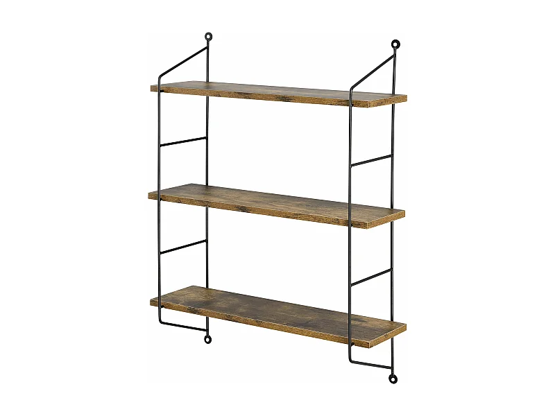 Étagère murale à 3 bois marron 48 x 15 x 63.5 cm 03_0007063