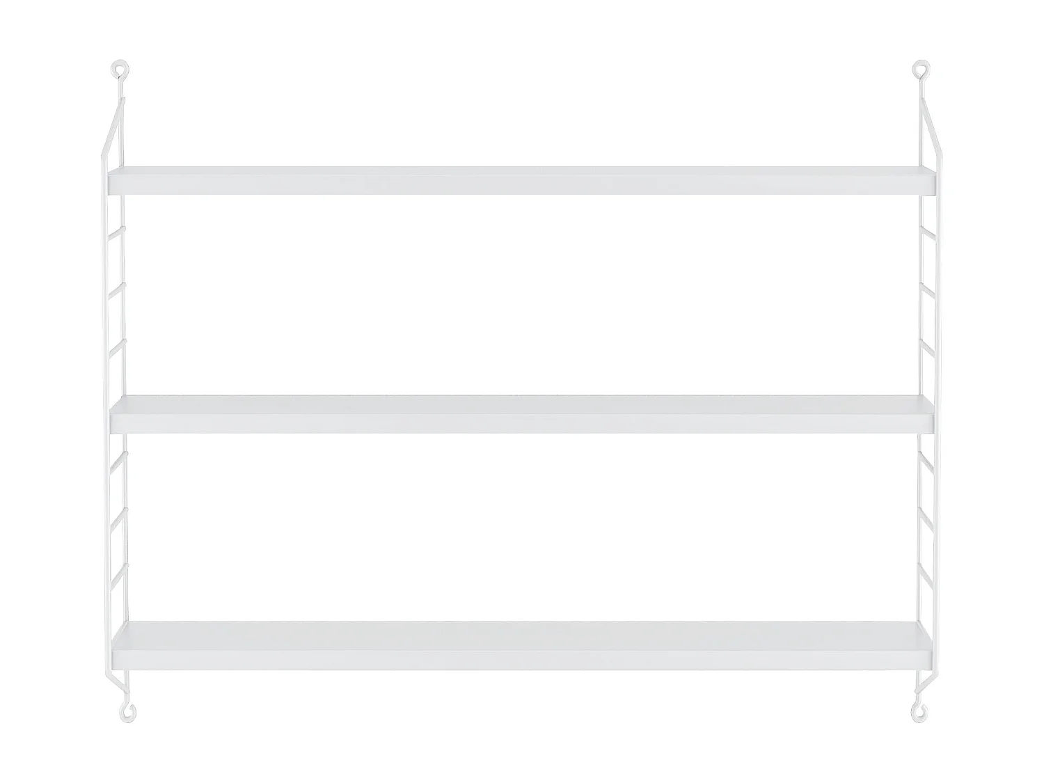 Set di 3 mensole a muro con 3 livelli modulari 50 x 60 x 15 cm bianco 03_0007107