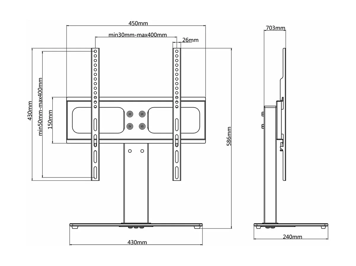 Suporte para TV LCD Plasma 23 - 55 polegadas 2502007