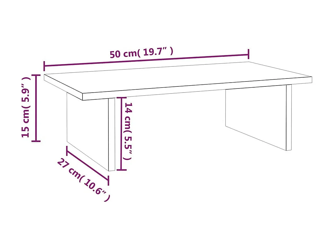 Support pour moniteur 50 bois marron 50 x 27 x 15 cm 02_0021211