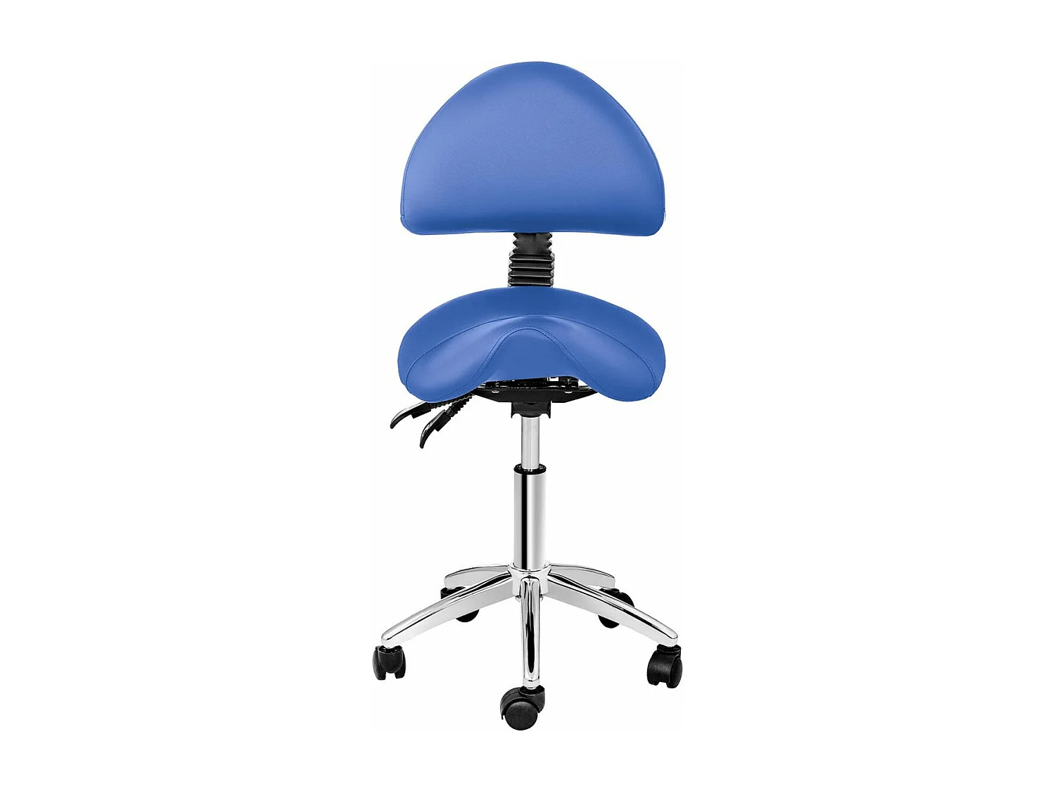 Tabouret chaise siège-selle avec bleue 52 x 53.5 x 93 cm 14_0003500