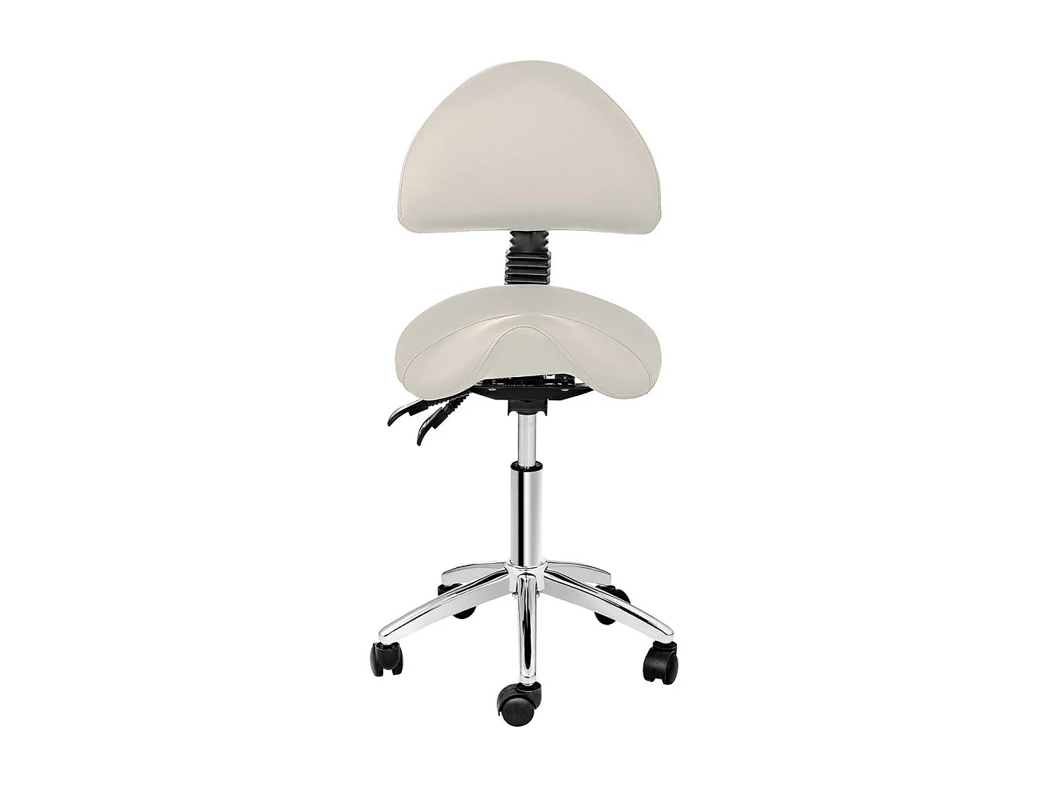 Sgabello sedile sella sedia con schienale beige 14_0003498