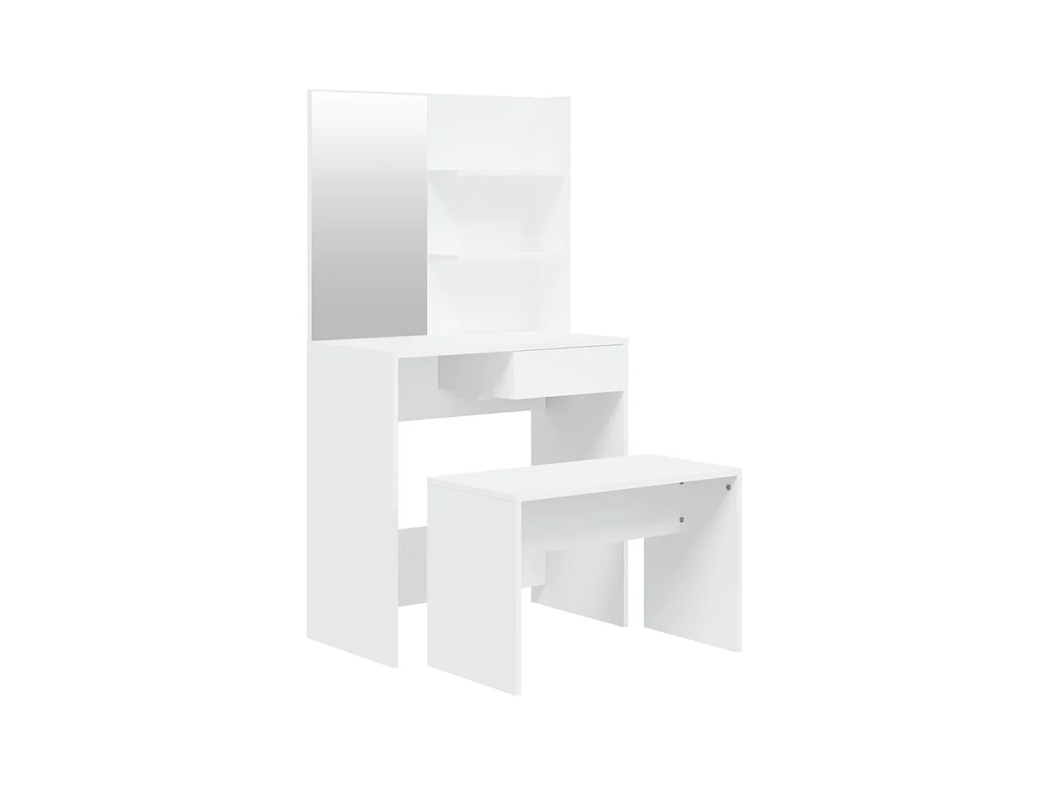 Ensemble de coiffeuse design blanche 74.5 x 40 x 141 cm 02_0006359
