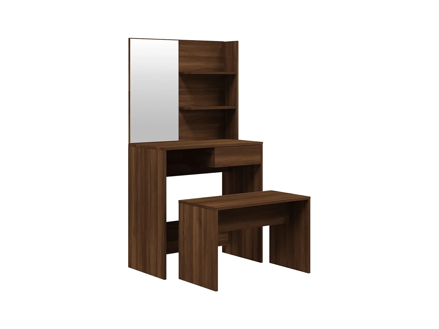 Set toletta dal design moderno 74,5 x 40 x 141 cm rovere marrone 02_0006238