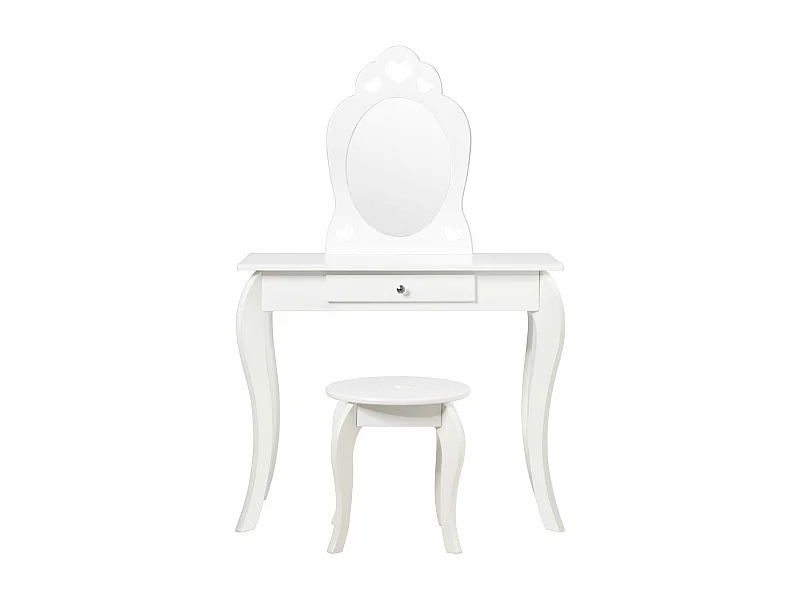 Coiffeuse enfant avec miroir blanche 70 x 34 x 105 cm 20_0008324