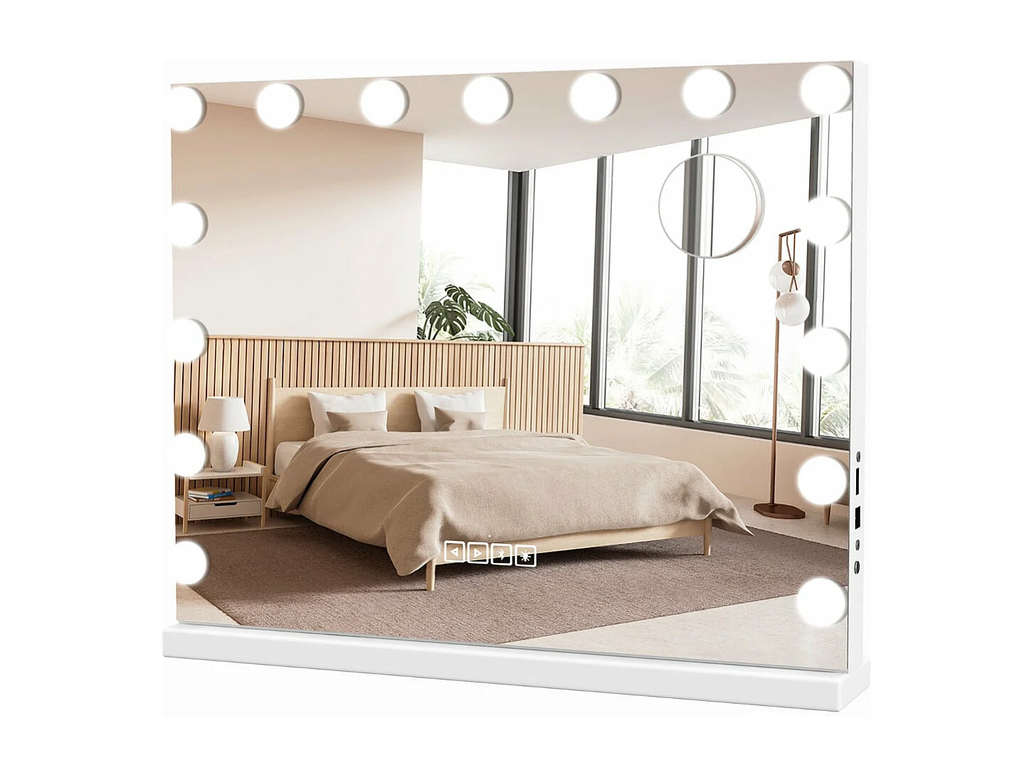 Miroir de maquillage avec blanche 58 x 10 x 48 cm 20_0008909