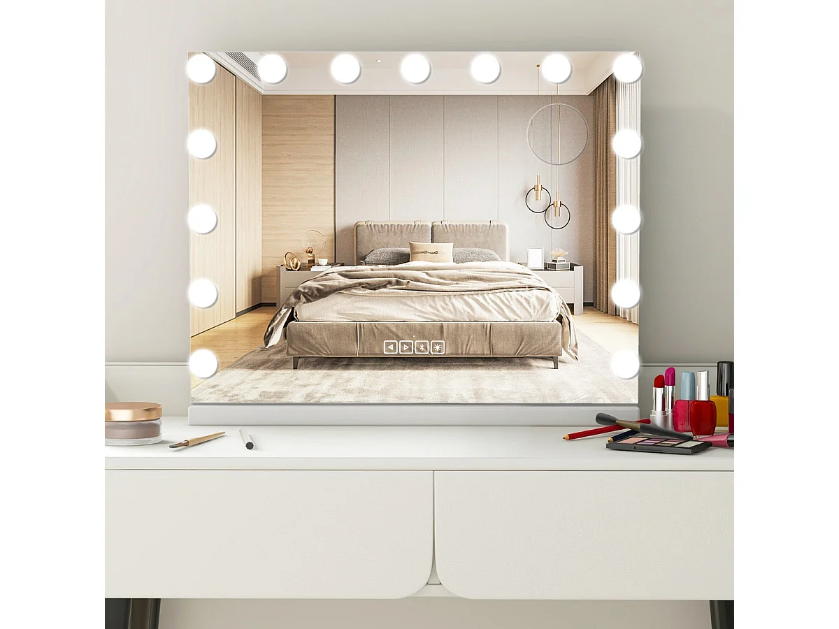 Miroir de maquillage avec blanche 58 x 10 x 48 cm 20_0008909