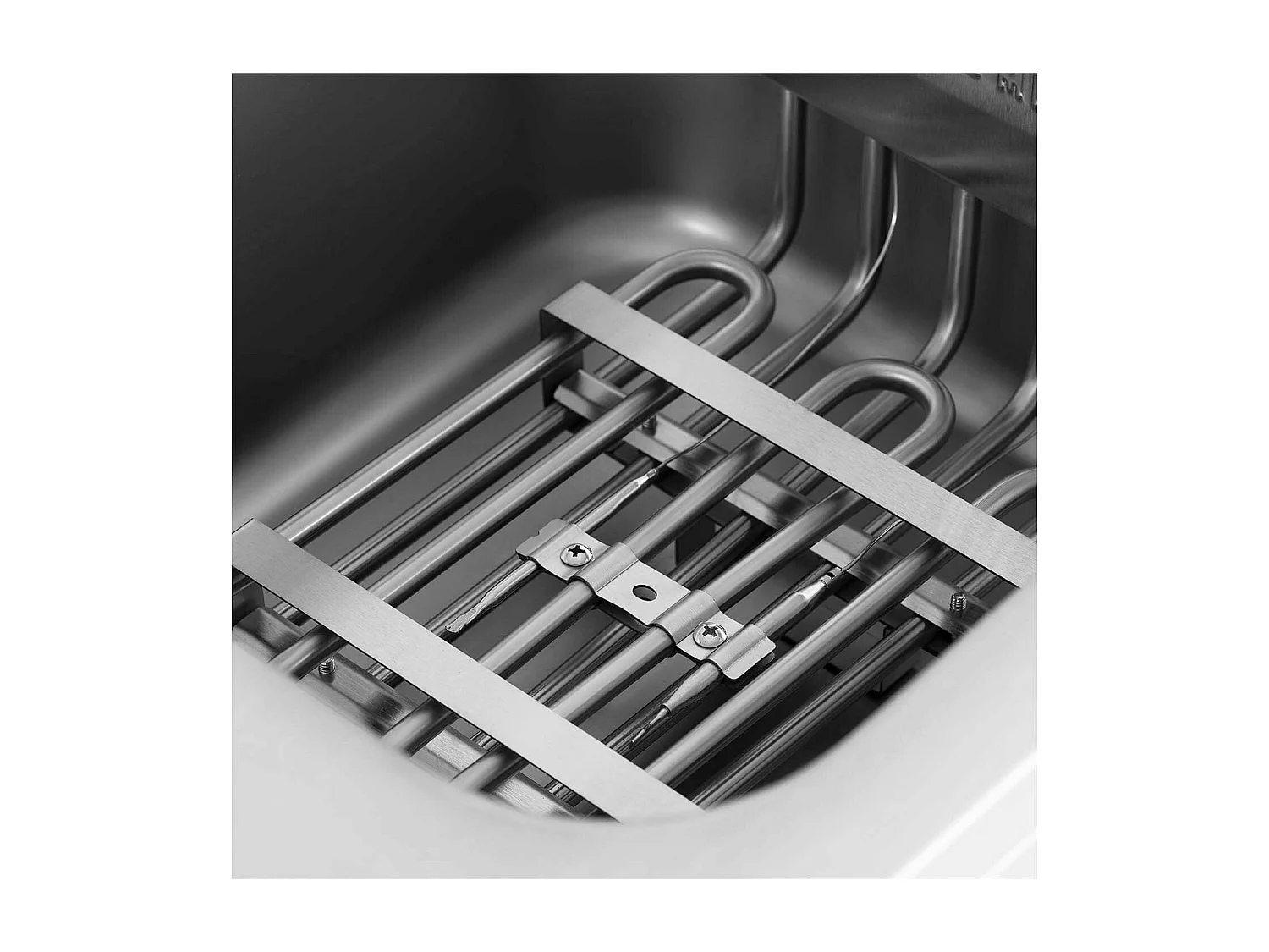 Freidora eléctrica de 13 litros 5000 vatios grifo de vaciado zona fría sobre mueble profesional de acero inoxidable 14_0003985