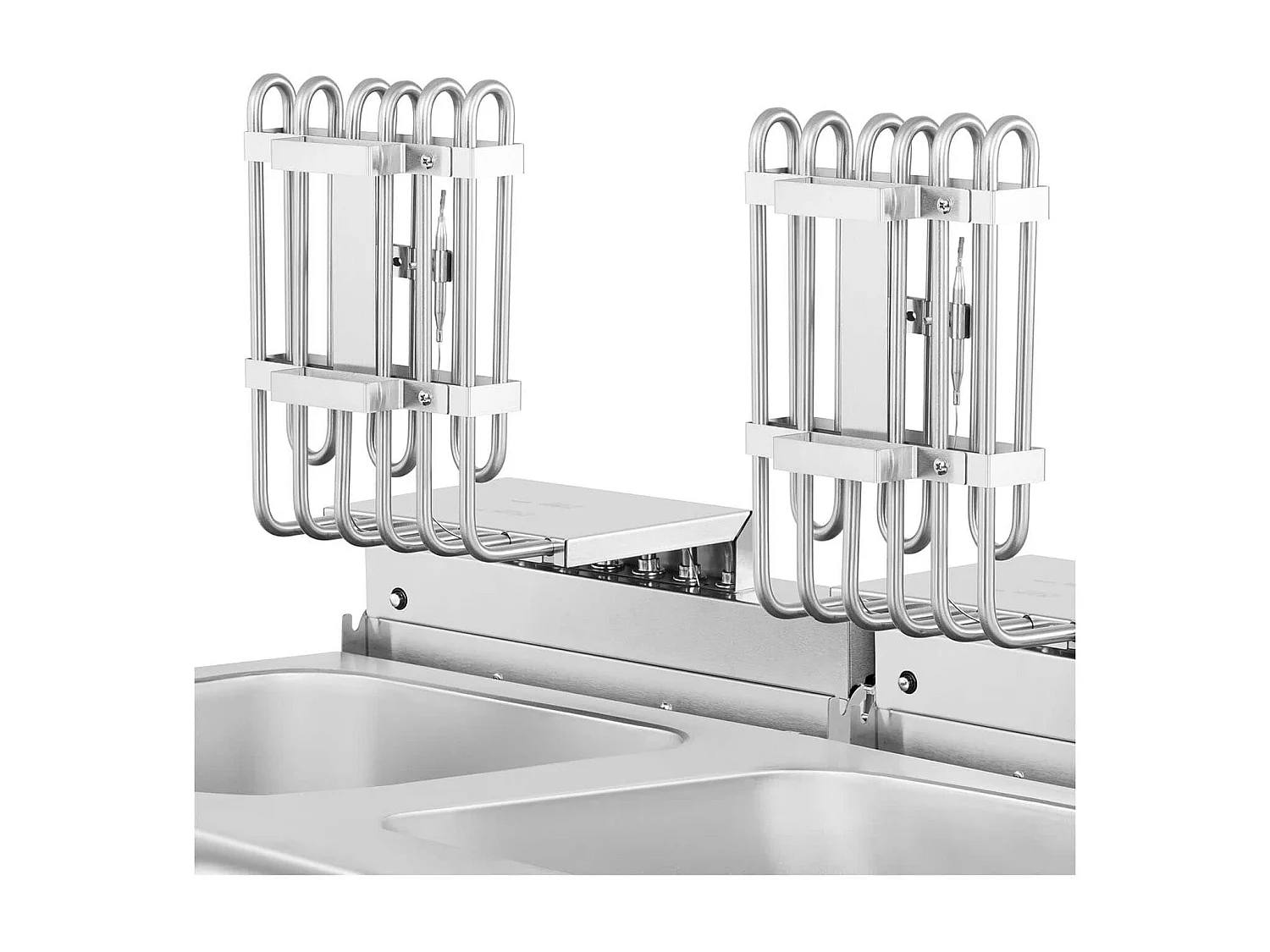 Friggitrice elettrica doppia 26 litri 10.000 watt rubinetto zona fredda mobiletto professionale acciaio inox 14_0003983