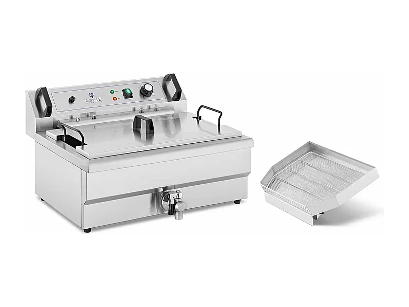 Fritadeira de donuts 23 litros 230 volts profissional em aço inoxidável 14_0003991