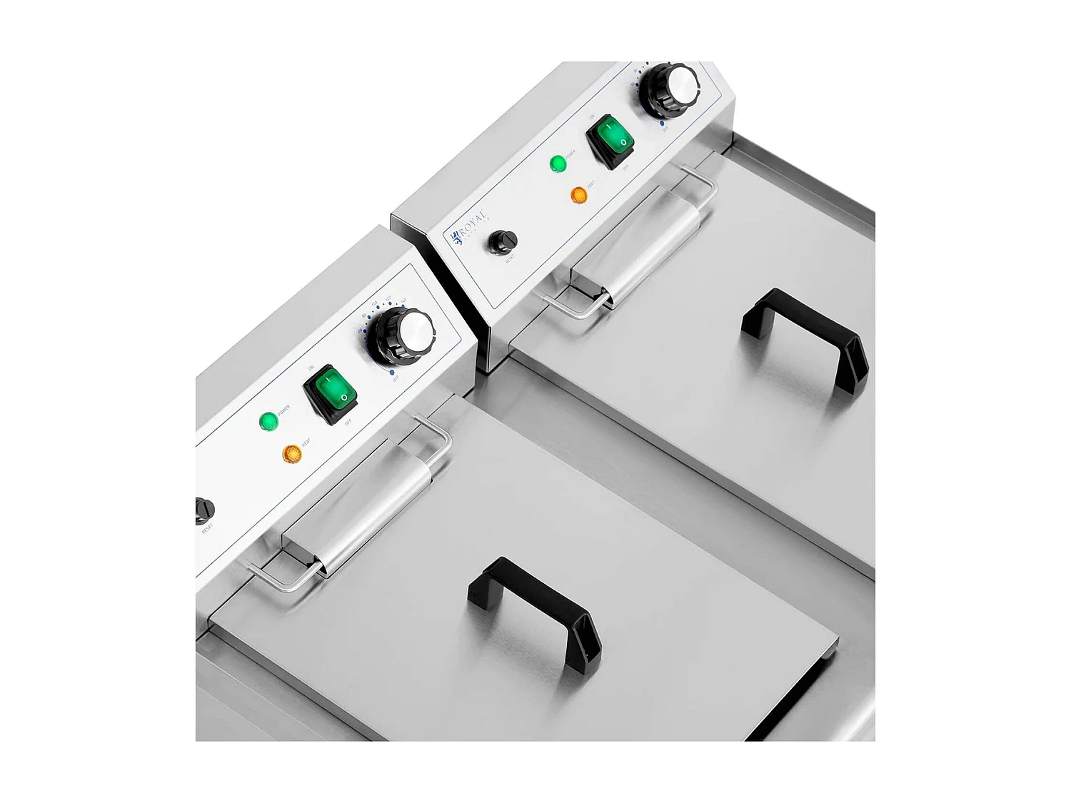 Freidora eléctrica 2 x 16 litros 230 voltios profesional 3000 vatios acero inoxidable 14_0003984