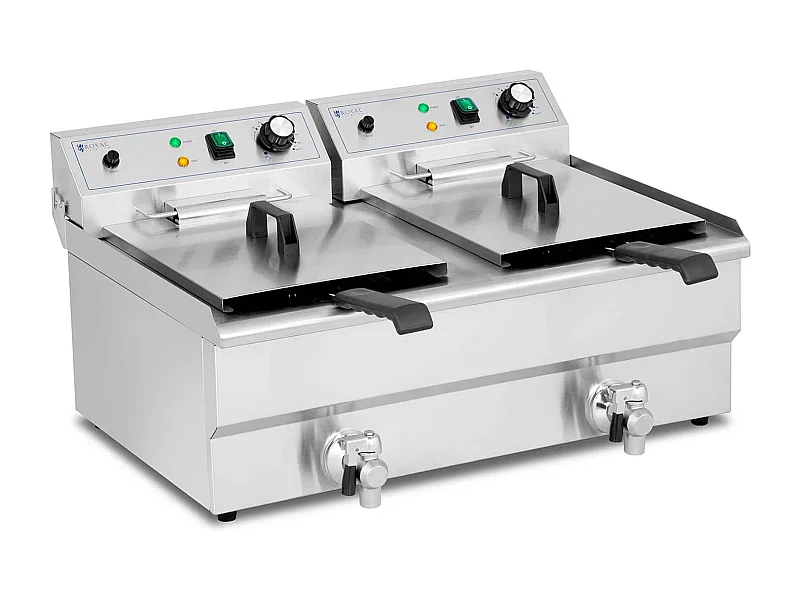 Friteuse électrique 2 x argenté 68.5 x 55 x 36 cm 14_0003984