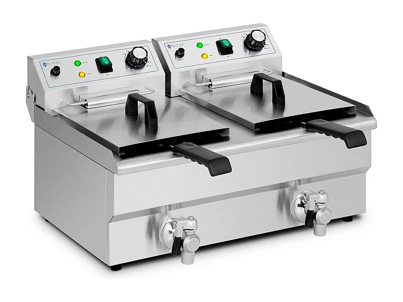 Friggitrice elettrica 2 x 11 litri 230 volt professionale inox 14_0003987