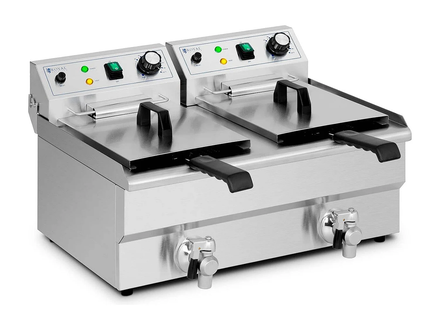 Friteuse électrique 2 x argenté 56.5 x 49 x 33.5 cm 14_0003987