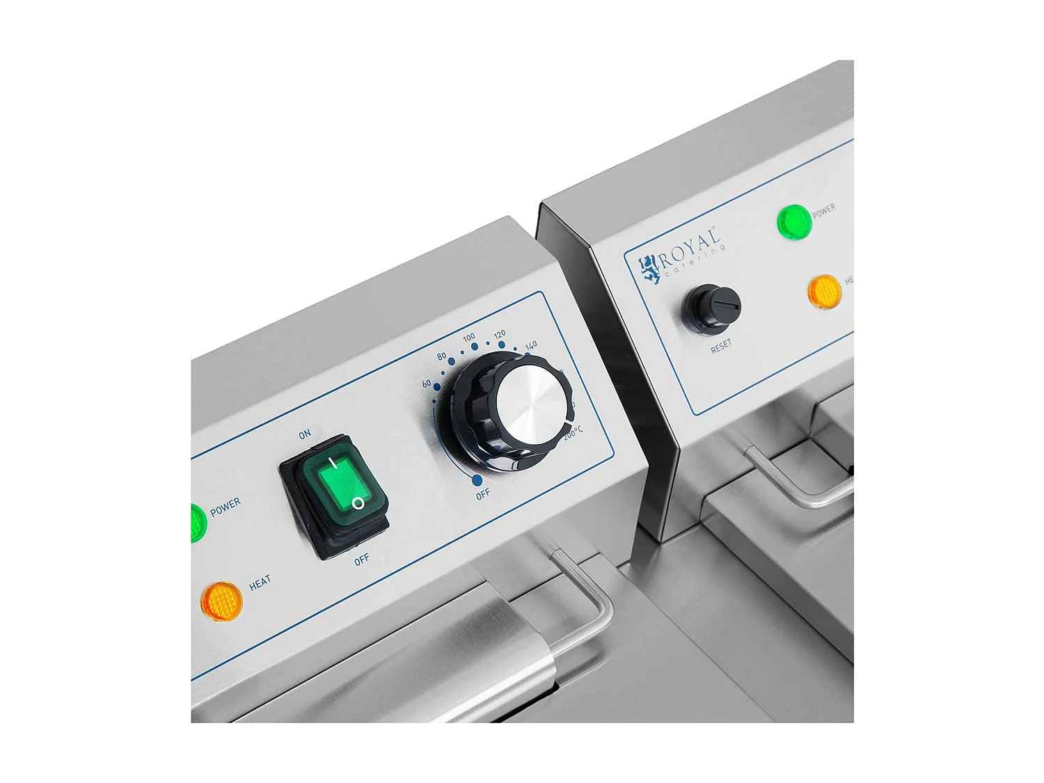 Friteuse électrique 2 x argenté 56.5 x 49 x 33.5 cm 14_0003987