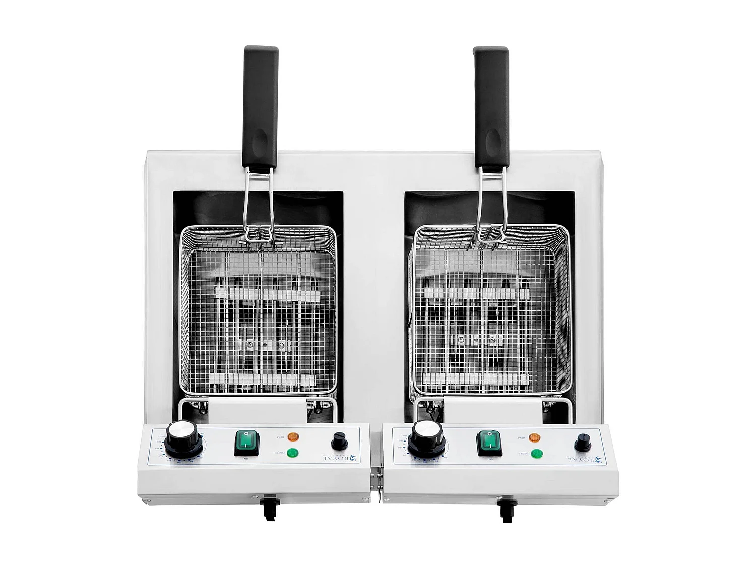 Friteuse électrique 2 x argenté 56.5 x 49 x 33.5 cm 14_0003987