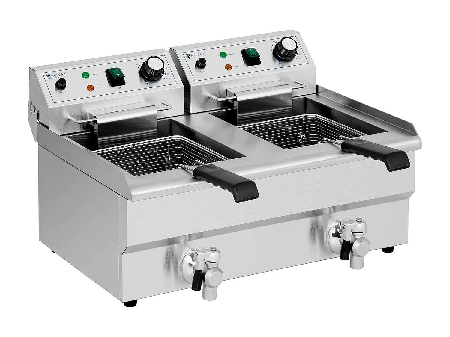 Friteuse électrique 2 x argenté 56.5 x 49 x 33.5 cm 14_0003987