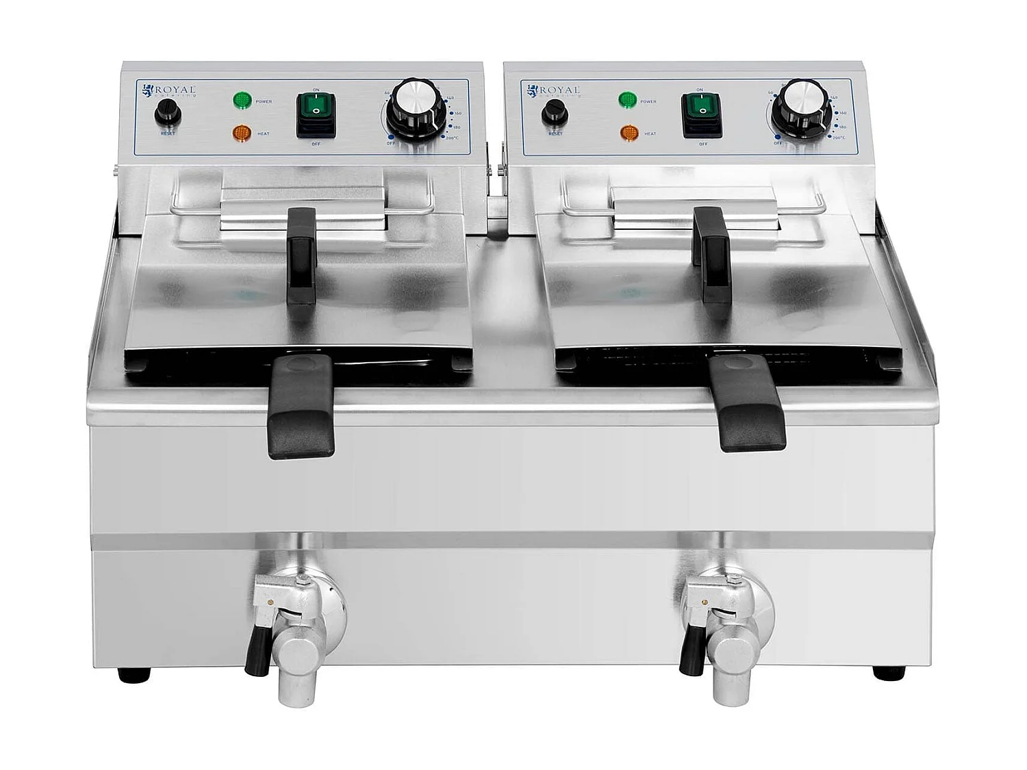 Friteuse électrique 2 x argenté 56.5 x 49 x 33.5 cm 14_0003987