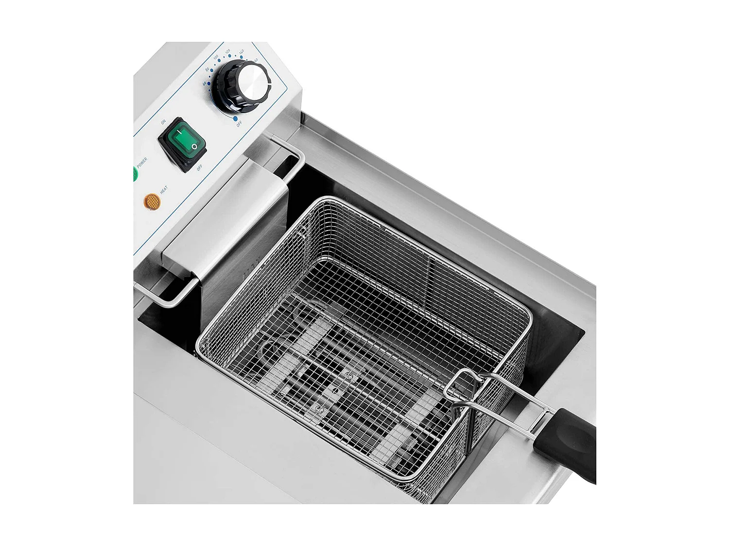 Fritadeira elétrica 2 x 11 litros 230 volts profissional em aço inoxidável 14_0003987