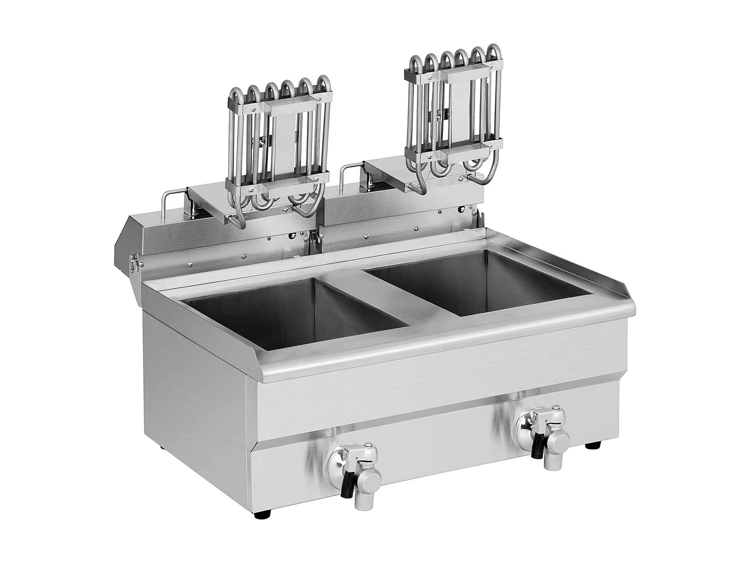 Fritadeira elétrica 2 x 11 litros 230 volts profissional em aço inoxidável 14_0003987