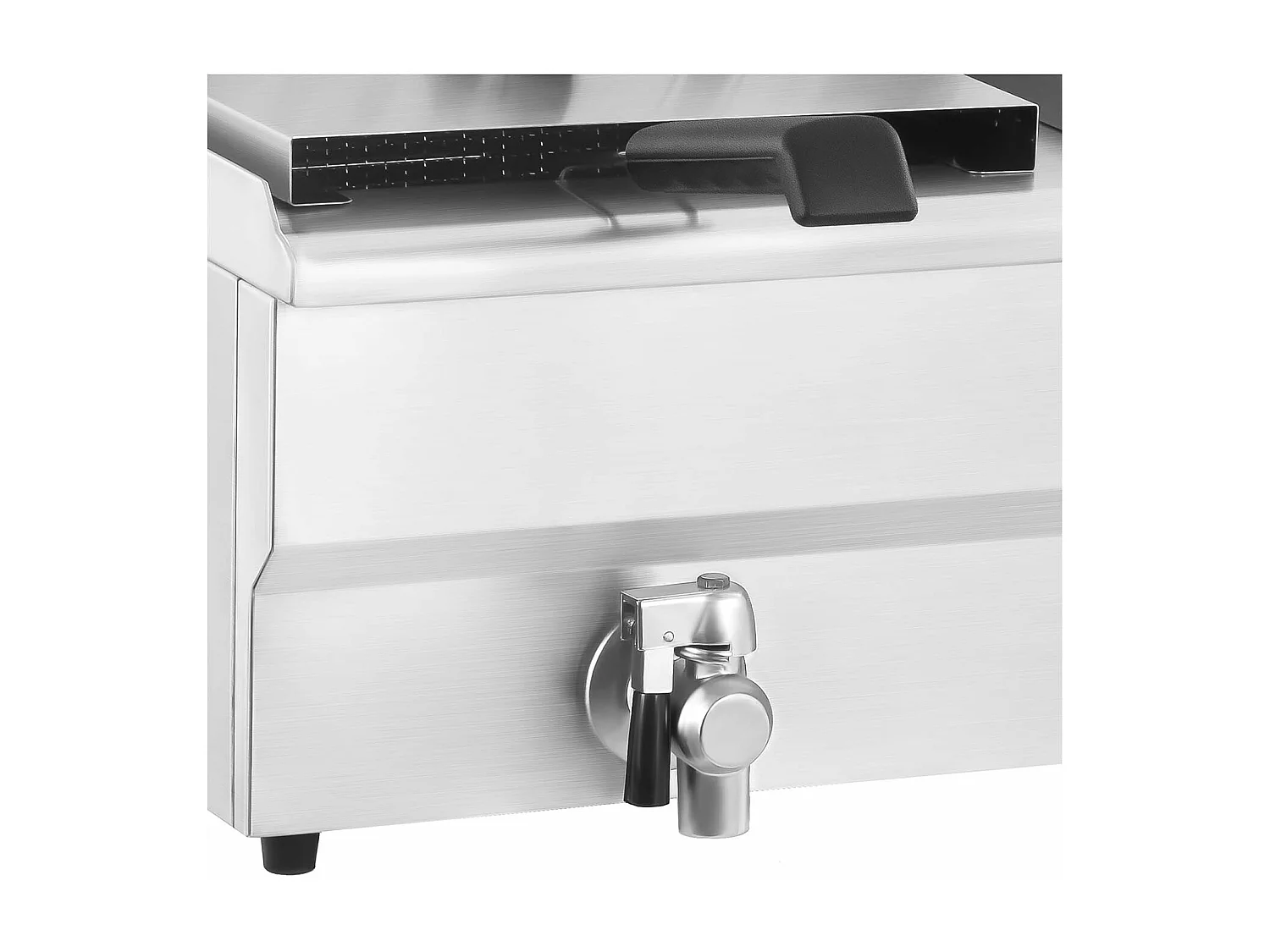 Freidora eléctrica profesional doble restaurante 2 x 3 200 watios 2 x 16 litros en total 2 x 12 litros termostato aceite 2 grifos acero inoxidable 14_0003982