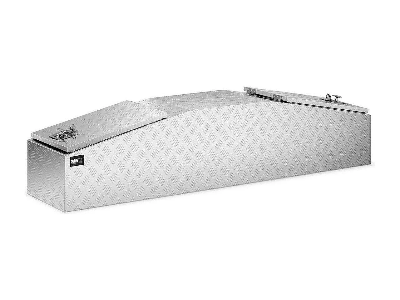 Caja de almacenamiento de aluminio 177 x 40 x 40 cm 280 litros con cerradura 14_0001073