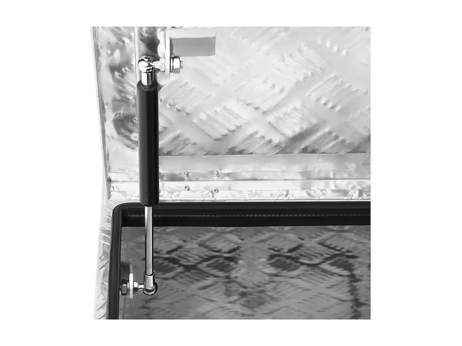 Caja de almacenamiento de aluminio 177 x 40 x 40 cm 280 litros con cerradura 14_0001073