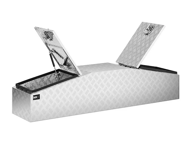 Caja de almacenamiento de aluminio 177 x 40 x 40 cm 280 litros con cerradura 14_0001073