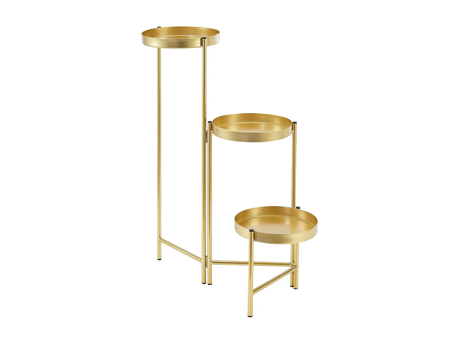 Supporto per piante (con 3 vasi) ottone metallo 03_0007684