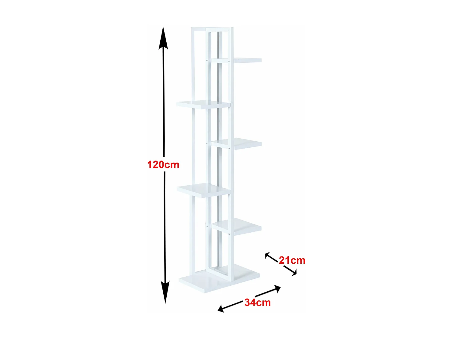 Support de plantes tohmajärvi blanche 34 x 21 x 120 cm 03_0007696