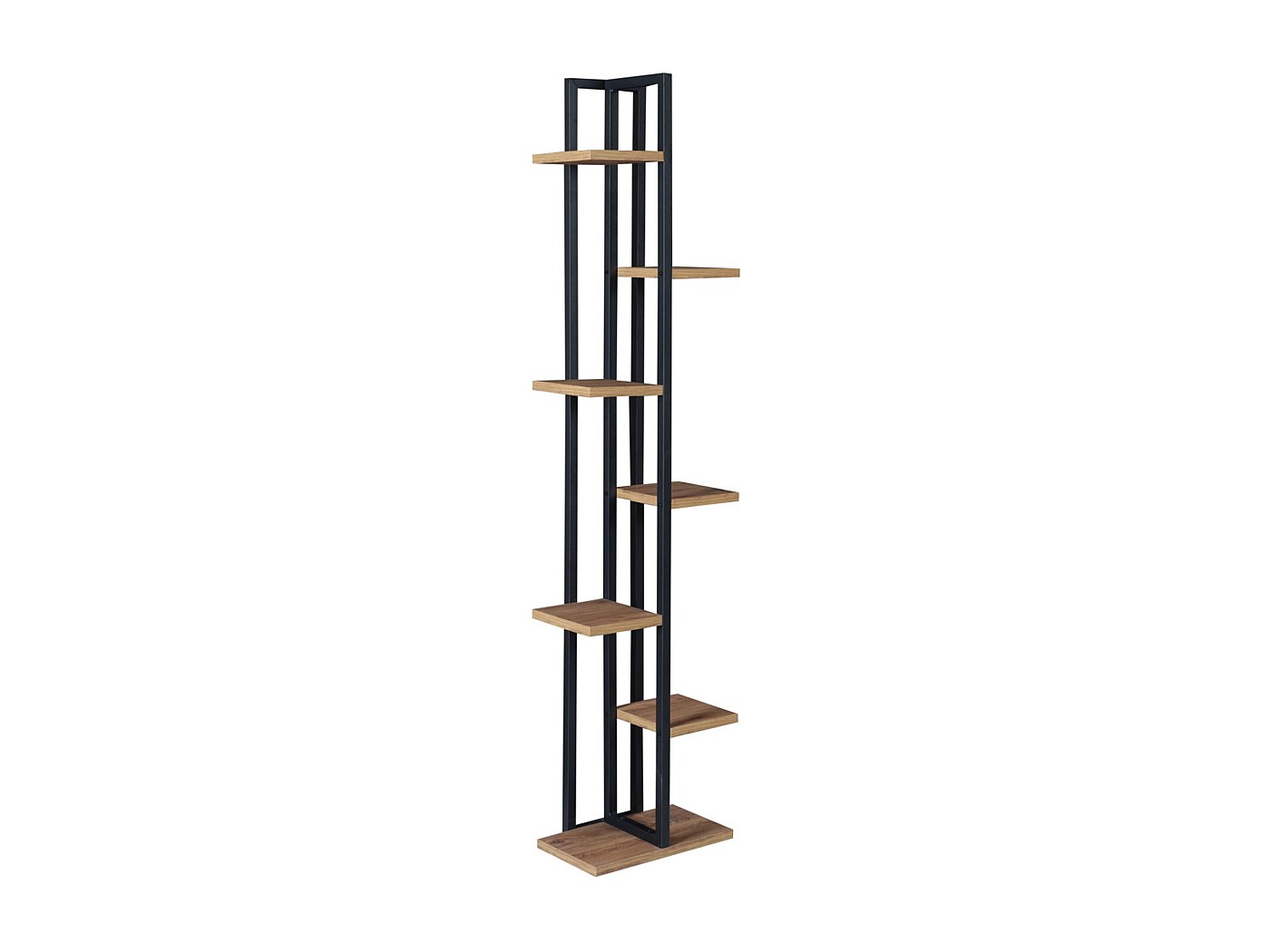 Macetero de 6 niveles 150 x 34 x 21 cm efecto nogal negro 03 0007694