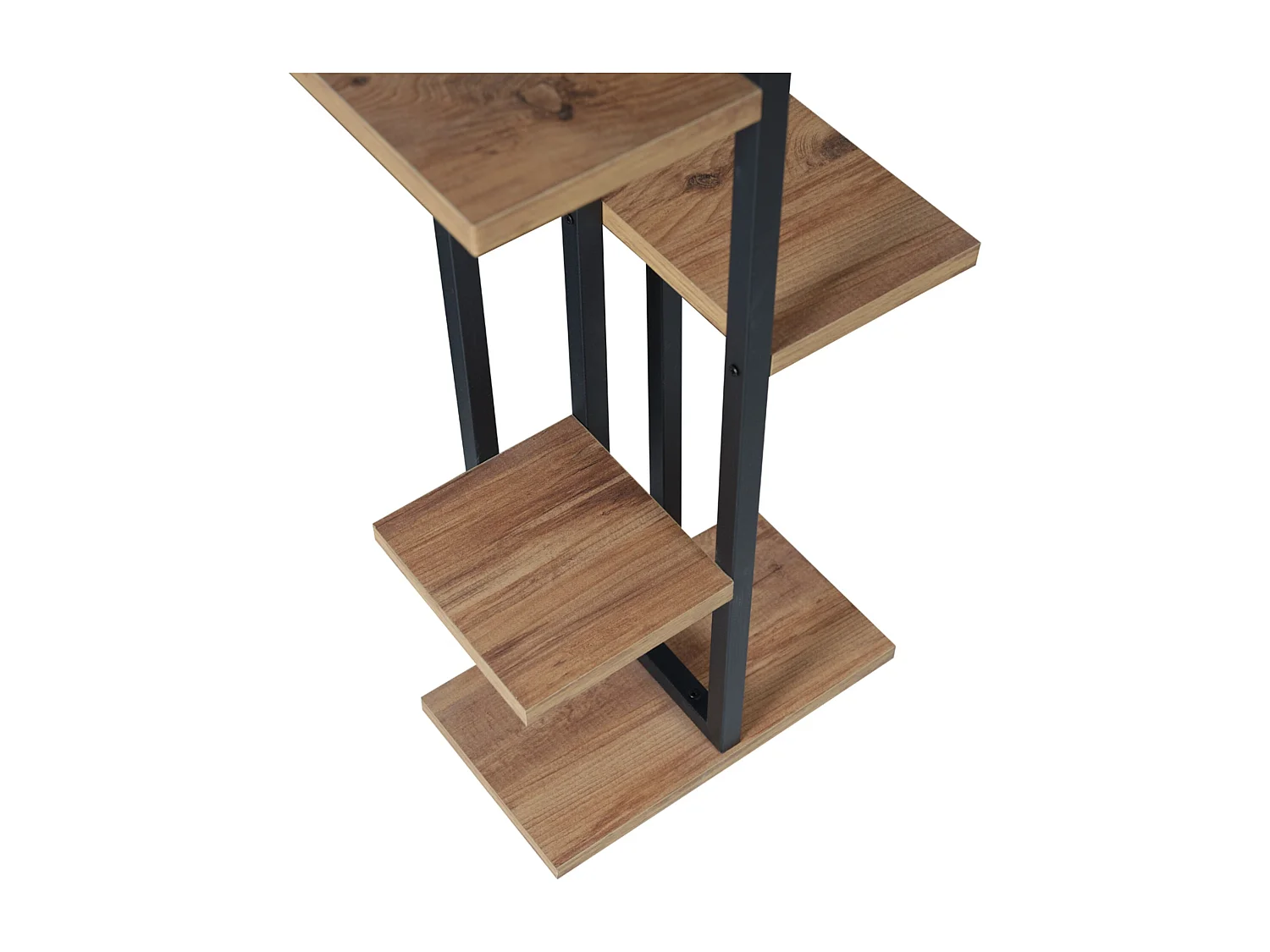 Suporte para plantas de 6 níveis 150 x 34 x 21 cm efeito nogueira / preto 03_0007694